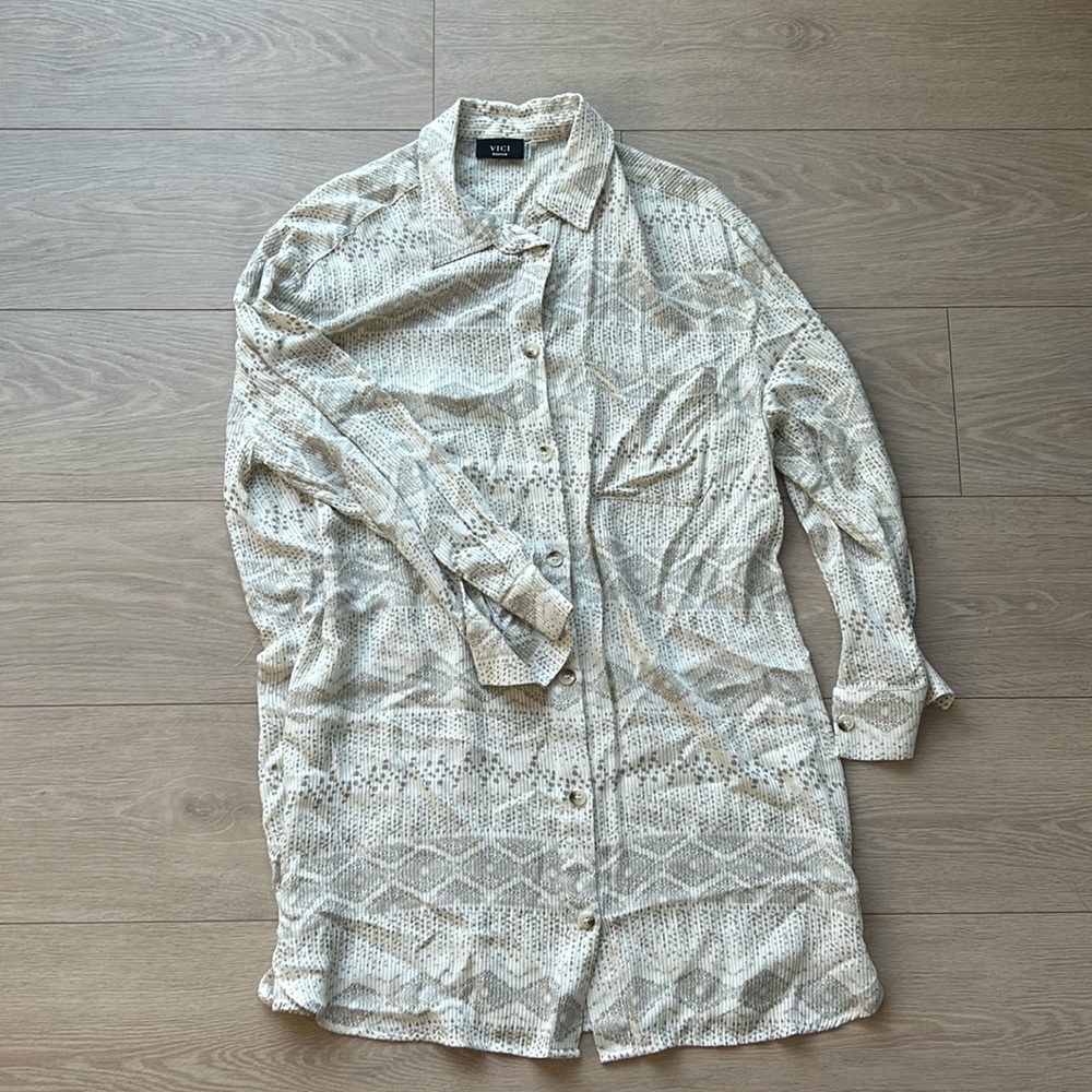 Snakeskin Vici button down dress - size M